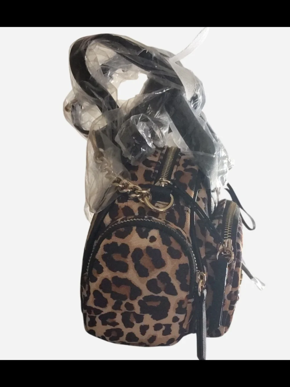 Juicy Couture Leopard Print Satchel - Brown & Black